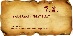 Trebitsch Máté névjegykártya
